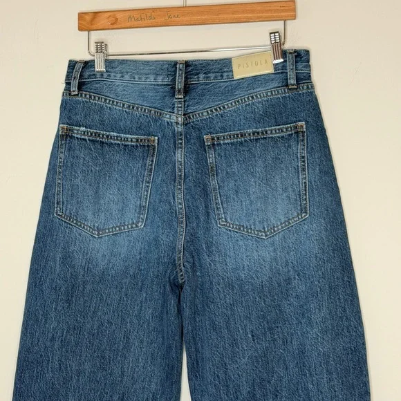 PISTOLA Denim Tate High Rise Bowed Wide Leg Women's Size 30 Cotton